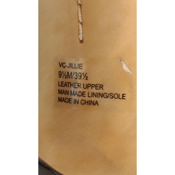 Vince Camuto Shoes Womens Size 9.5 Lace Up Heels VC-Jillie Cutout Leather - Picture 7 of 7